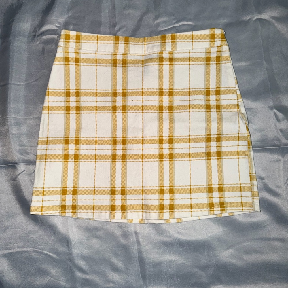 Yellow Plaid Women's Skirt